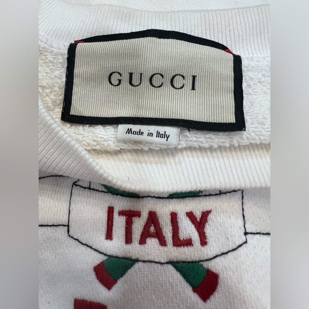 Gucci Cream Tennis Motif Sweatshirt - Picture 3 of 11